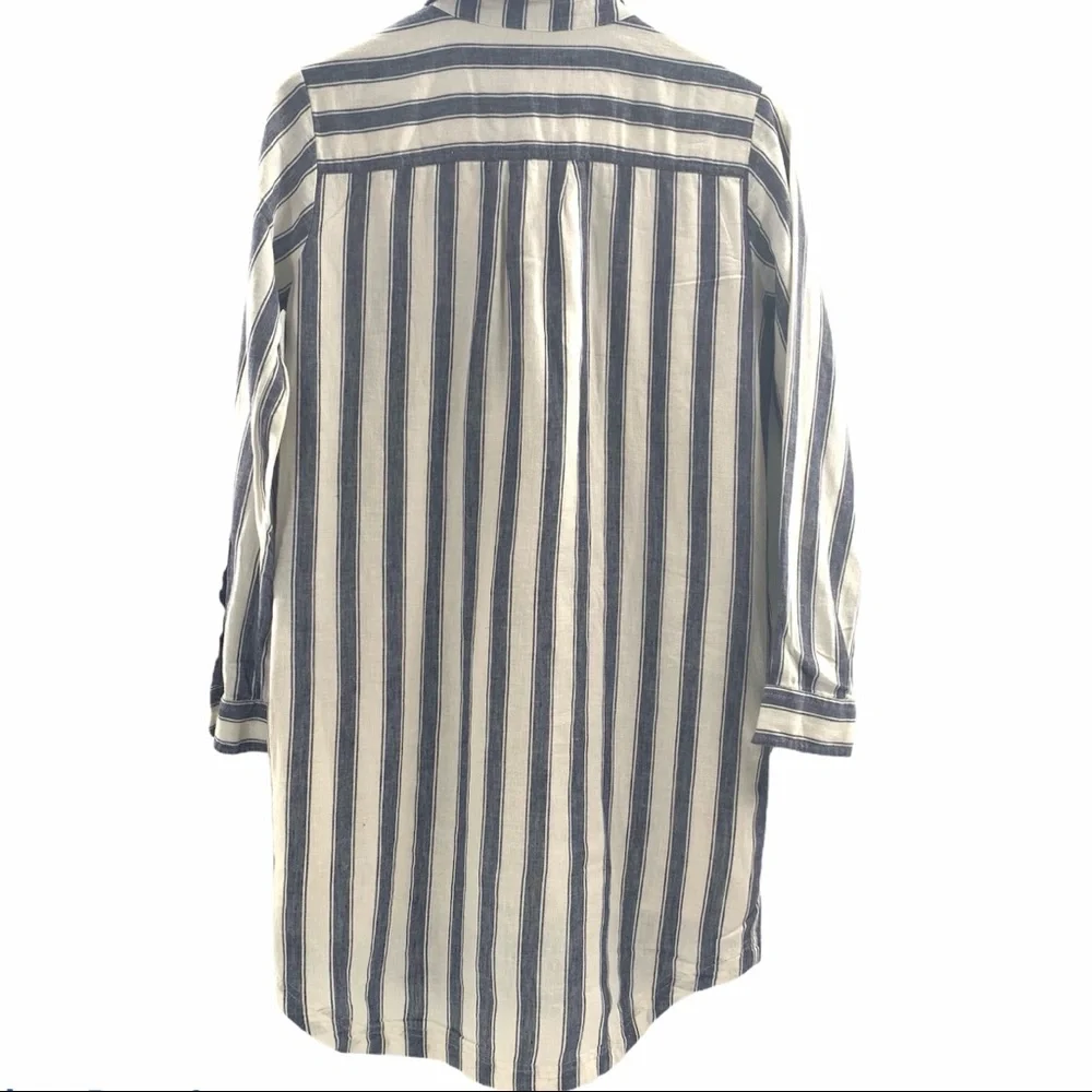 Madewell Striped Linen Blend Shirt Dress - Picture 8 of 15